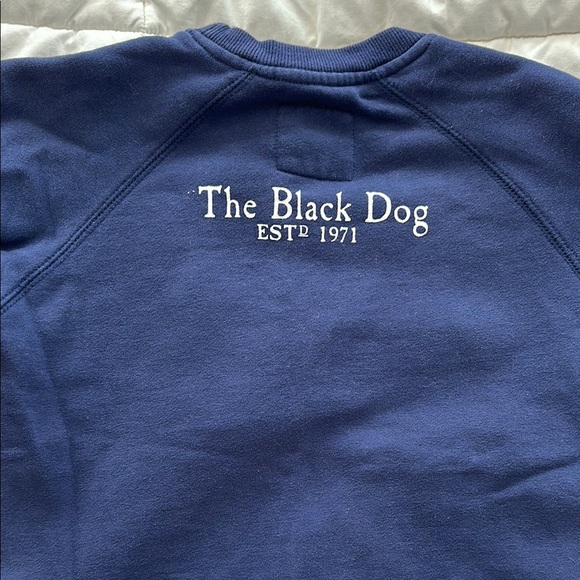 Navy Blue Dog Embroidered Sweatshirt - Picture 3 of 4